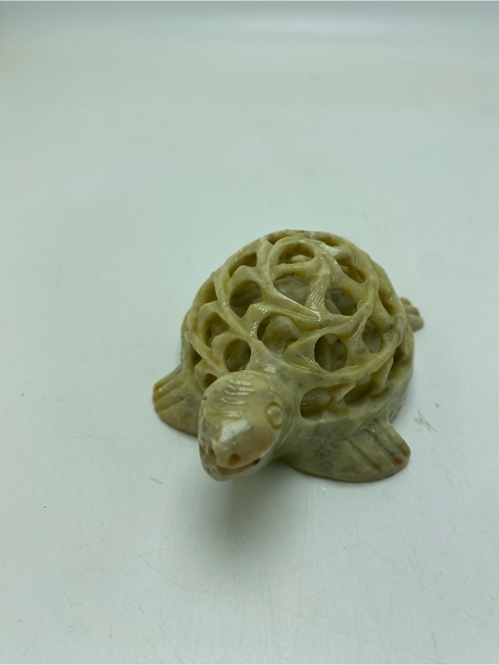Hand carved Soapstone Mother Turtle With Baby